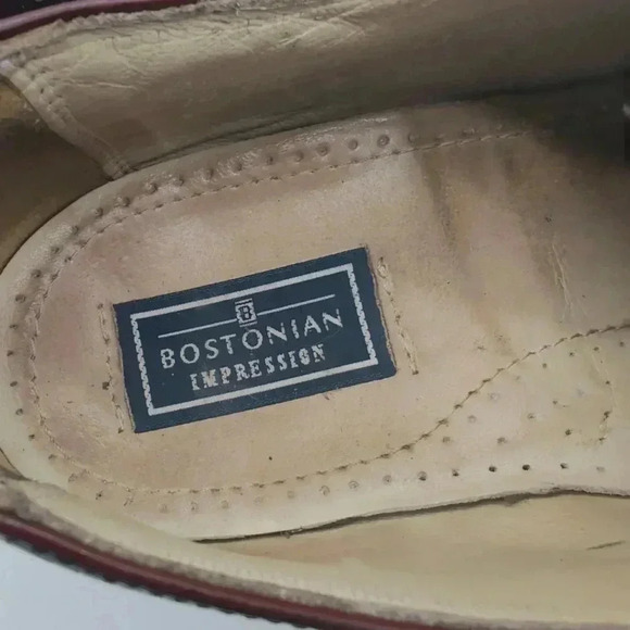 Bostonian Impression 22028 Maroon leather cap toe dress shoes sz 10 - Picture 9 of 9